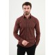 Tile Color Striped Design Casual Men's Shirt