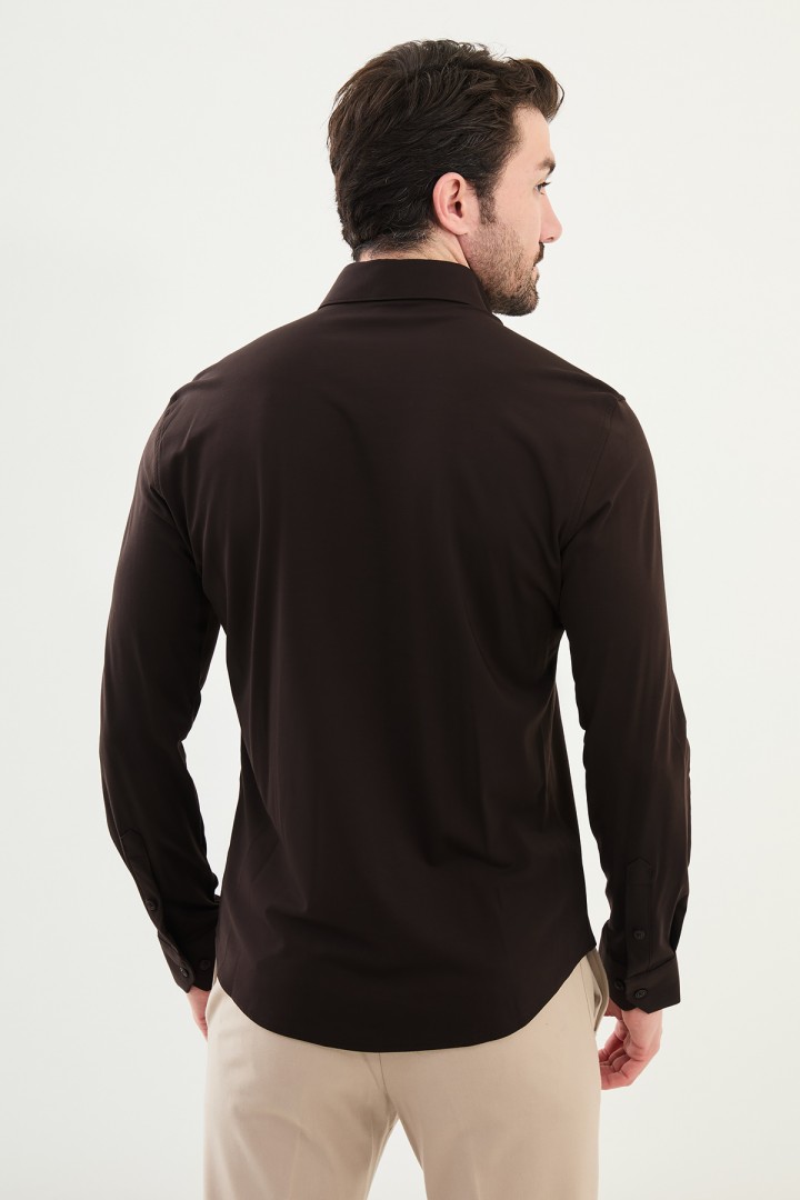 Brown Color Classic Men's Shirt