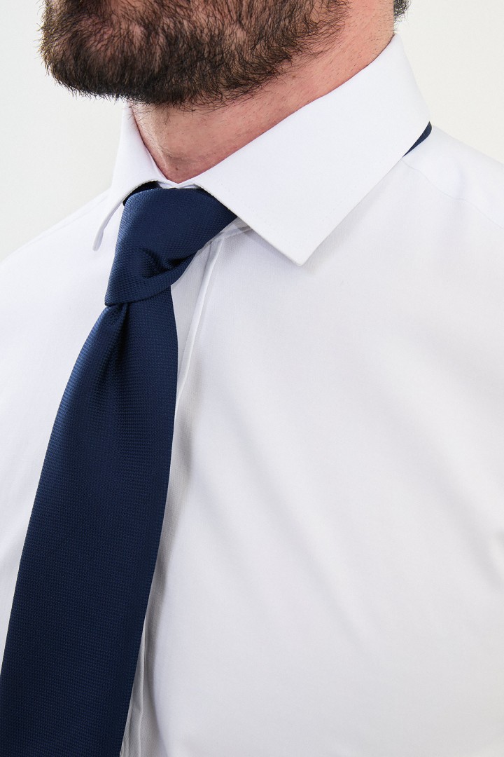 White Color Classic Cotton Men's Shirt