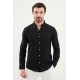 Black Color Casual Men's Linen Shirt