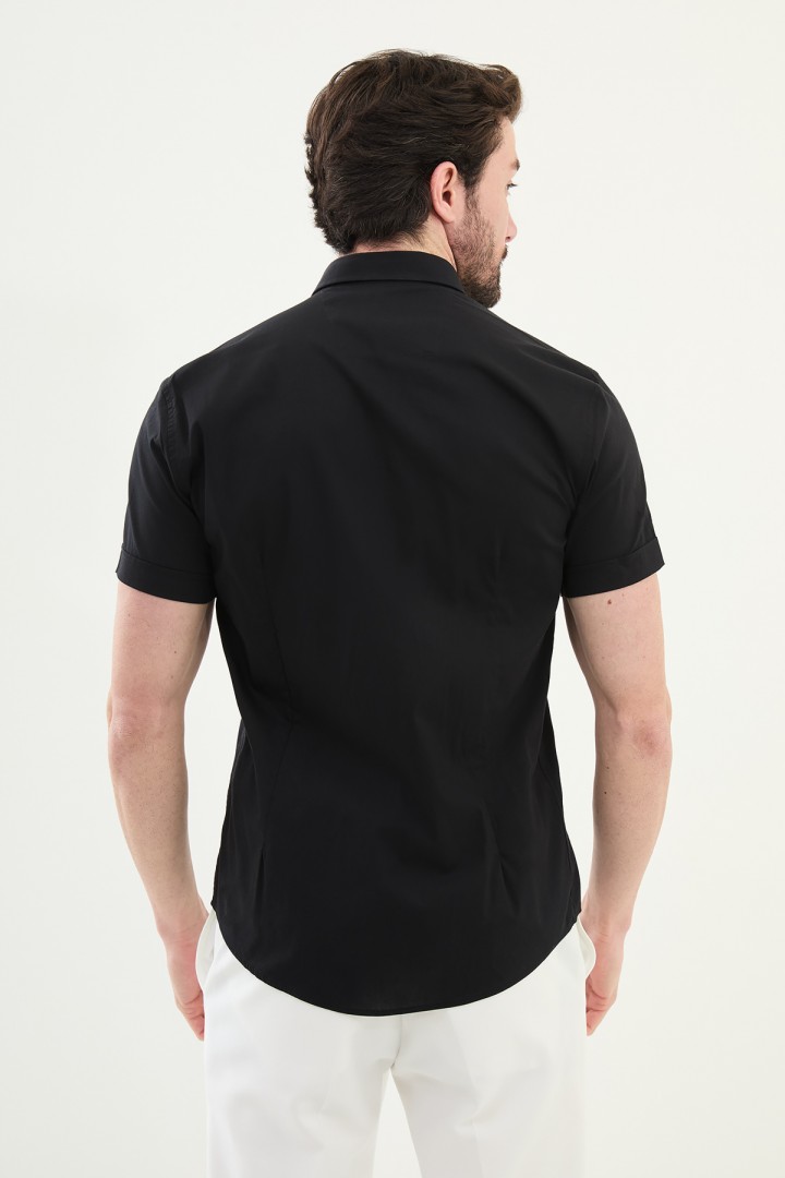 Black Color Short Sleeve Shirt