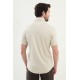Stone Color Classic Men's Short Sleeve Shirt