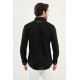 Black Color Figured Design Casual Men's Cotton Shirt