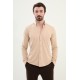 Beige Color Casual Men's Cotton Shirt