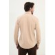 Beige Color Casual Men's Cotton Shirt
