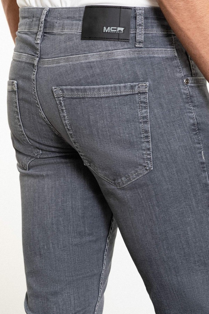 Grey Color Slim Fit Men's Jeans