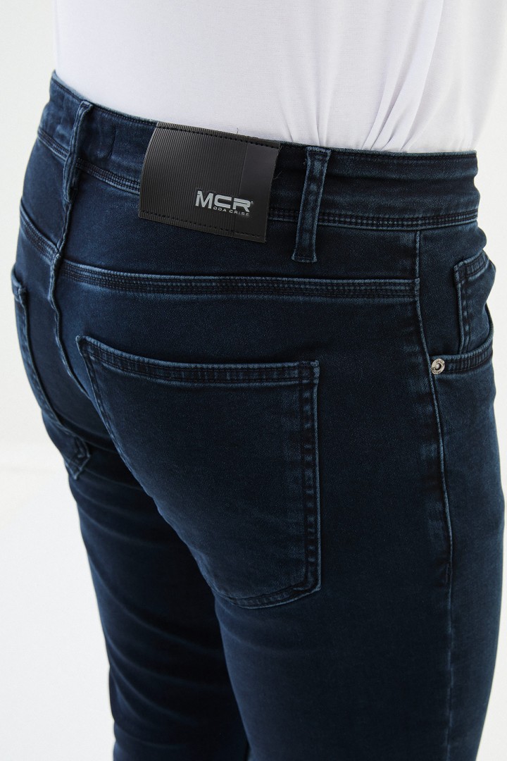 Blue And Black Color Skinny Fit Casual Men's Jeans