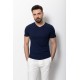Dark Blue Color Cotton And Lycra Fabric With V-Neck Basic Mens T Shirt