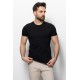 Black Color Cotton And Lycra Fabric With Crew Neck Basic Mens T Shirt