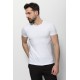 White Color Cotton And Lycra Fabric With Crew Neck Basic Mens T Shirt