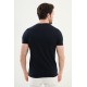 Dark Navy Blue Color Crew Neck Classic Men's T Shirt