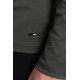 Khaki Color Cotton And Elastane Fabric With Long Sleeved Crew Neck Detail Classic Men's T Shirt