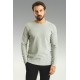 Grey Color Cotton And Elastane Fabric With Long Sleeved Crew Neck Detail Casual Mens T Shirt