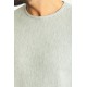 Grey Color Cotton And Elastane Fabric With Long Sleeved Crew Neck Detail Casual Mens T Shirt