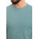 Unripe Almond Color Cotton And Elastane Fabric With Long Sleeved Crew Neck Detail Casual Mens T Shirt