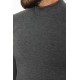 Anthracite Color Viscose And Elastane Fabric With Mock Turtleneck Detail Basic Mens Tshirt