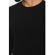 Black Color Cotton And Elastane Fabric With Pinstripe And Crew Neck Detail Casual Mens Tshirt