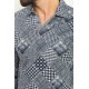 Dark Blue Color Cotton And Elastane Fabric With Figured Design Long Sleeve Casual Mens Tshirt