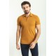 Camel Color Shirt Collar Design Classic Men's Cotton T Shirt