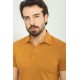 Camel Color Shirt Collar Design Classic Men's Cotton T Shirt