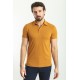 Camel Color Shirt Collar Design Classic Men's Cotton T Shirt