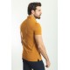 Camel Color Shirt Collar Design Classic Men's Cotton T Shirt