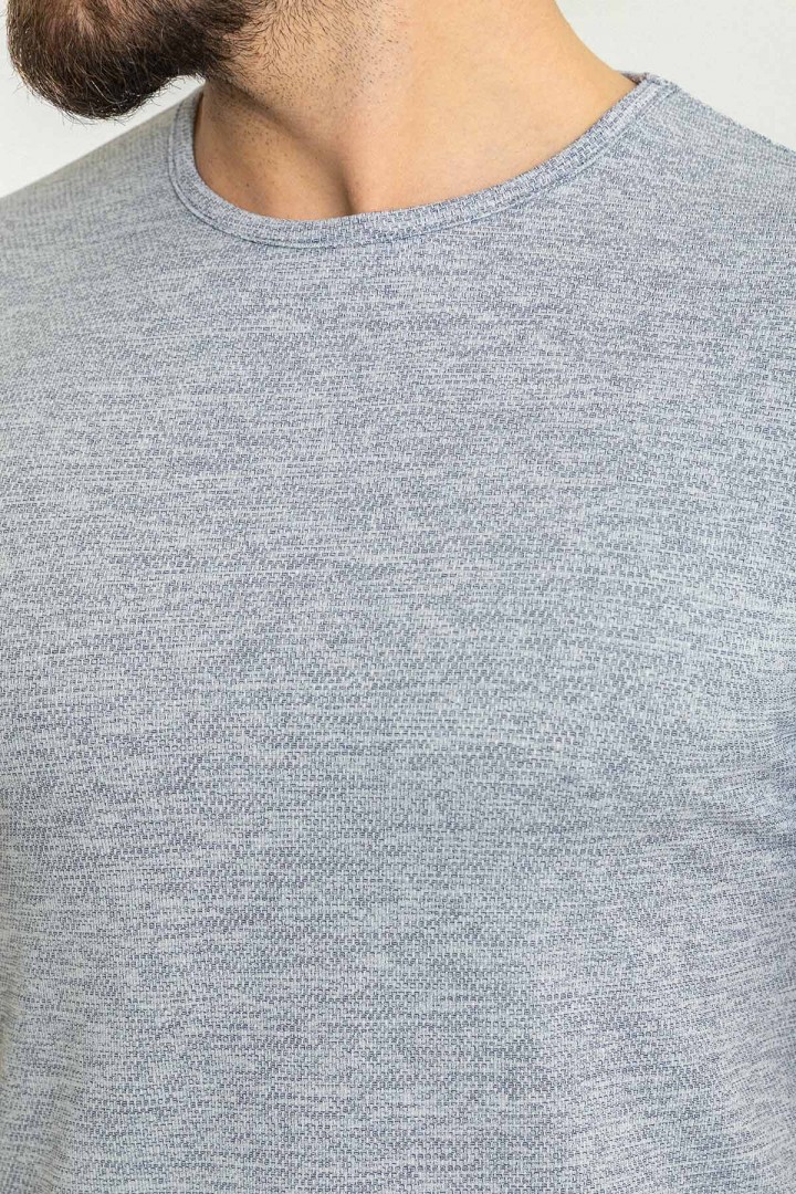 Dark Blue Color Crew Neck Design Basic Men's Cotton T Shirt