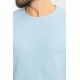 Blue Color Crew Neck And Figured Design Casual Men's Cotton T Shirt