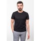 Black Color Crew Neck Design Casual Men's Cotton T Shirt