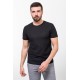 Black Color Crew Neck Design Casual Men's Cotton T Shirt