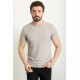 Grey Color Crew Neck Design Casual Men's Cotton T Shirt