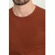 Tile Color Crew Neck Design Casual Men's Cotton T Shirt