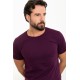Purple Color Crewn Neck Design Casual Cotton Men's Tshirt