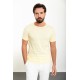 Yellow Color Crewn Neck Design Casual Cotton Men's Tshirt