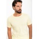 Yellow Color Crewn Neck Design Casual Cotton Men's Tshirt