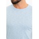 Blue Color Dobby Design Casual Cotton Men's Tshirt