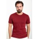 Claret Red Color Crew Neck Design Classic Men's Tshirt