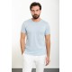 Blue Color Crew Neck Design Classic Men's Tshirt
