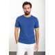Sax Color Crew Neck Design Classic Men's Tshirt