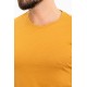 Mustard Color Crew Neck Design Classic Men's Tshirt