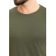 Khaki Color Crew Neck Design Classic Men's Tshirt