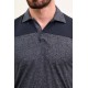 Dark Blue Color Figured Design Casual Polo Tshirt
