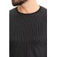 Black Color Striped Design Casual Cotton Men's Tshirt
