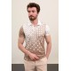 Brown Color Digital Printed Design Casual Men's Tshirt