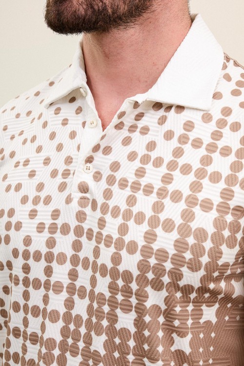 Brown Color Digital Printed Design Casual Men's Tshirt