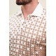 Brown Color Digital Printed Design Casual Men's Tshirt