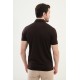 Brown Color Classic Shirt Collar Men's T Shirt