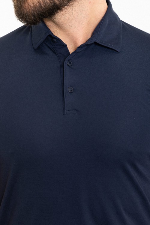 Dark Blue Color Shirt Collar Design Classic Men's Polo Tshirt