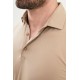 Beige Color Classic Shirt Collar Men's T Shirt
