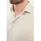 Stone Color Classic Shirt Collar Men's T Shirt